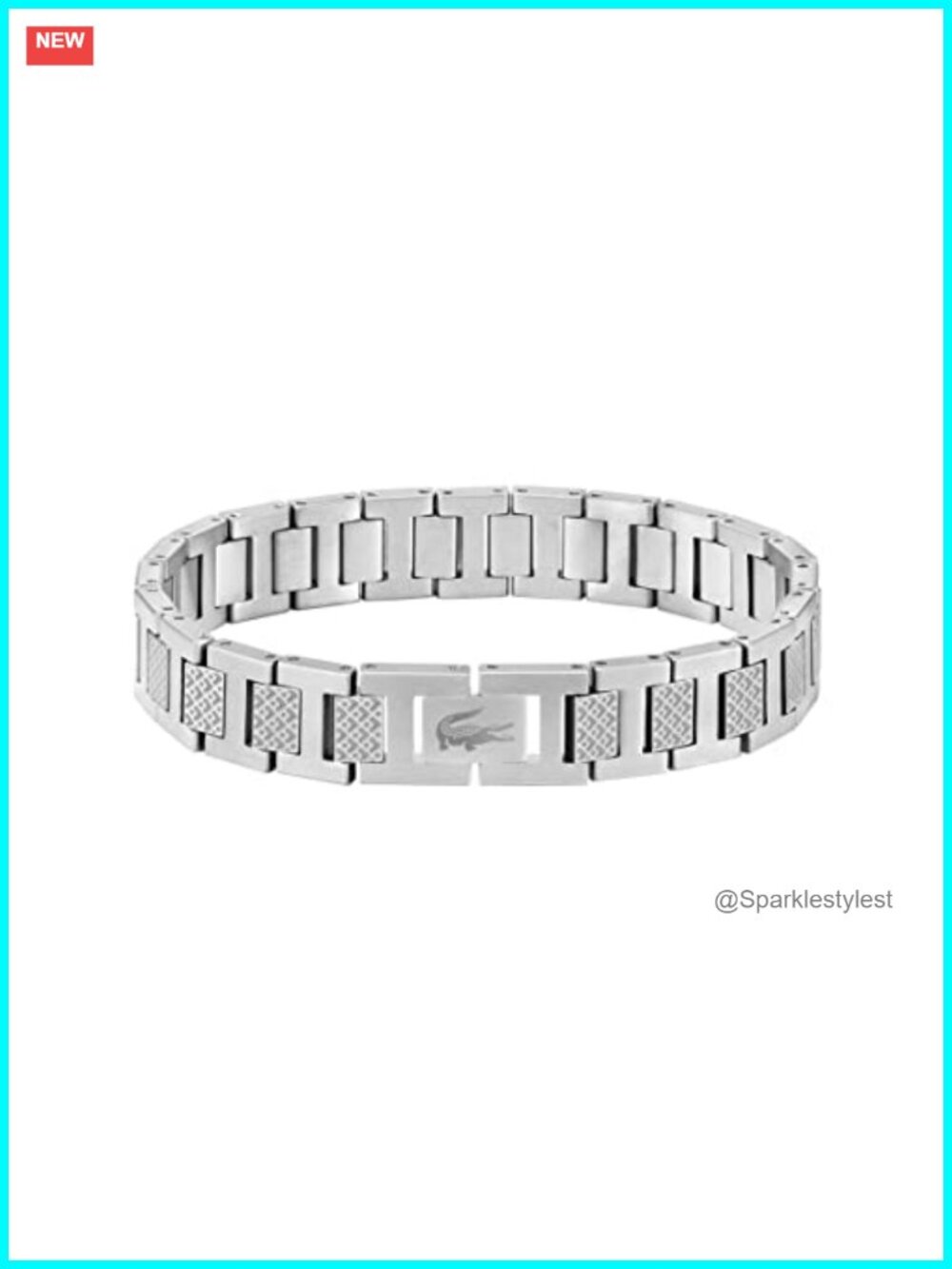 Mens Link Bracelet 7 Inch Stainless Steel H-Link Jewelry Clasp